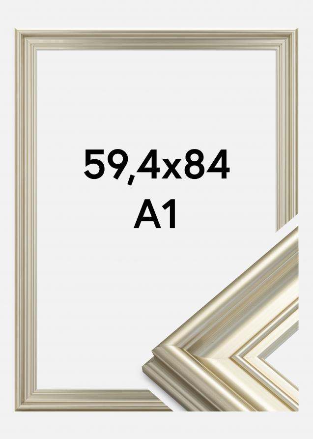 Ramverkstad Rahmen Mora Premium Silber 59,4x84 cm (A1)