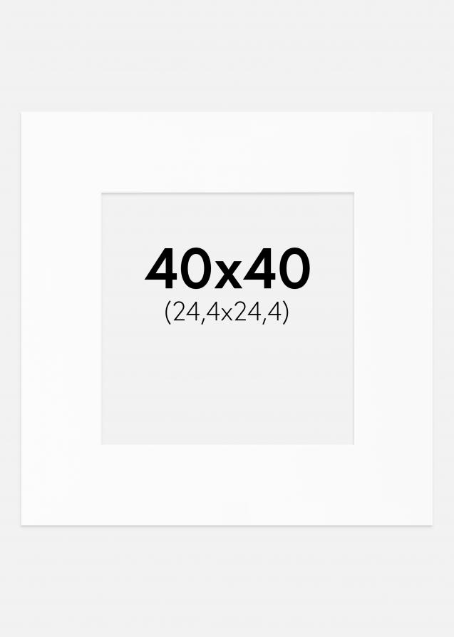 Artlink Passepartout Weiß Standard (weißer Kern) 40x40 cm (24,4x24,4)