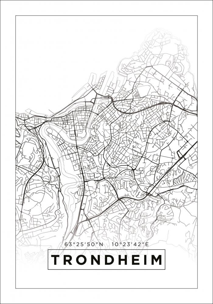 Bildverkstad Map - Trondheim - White