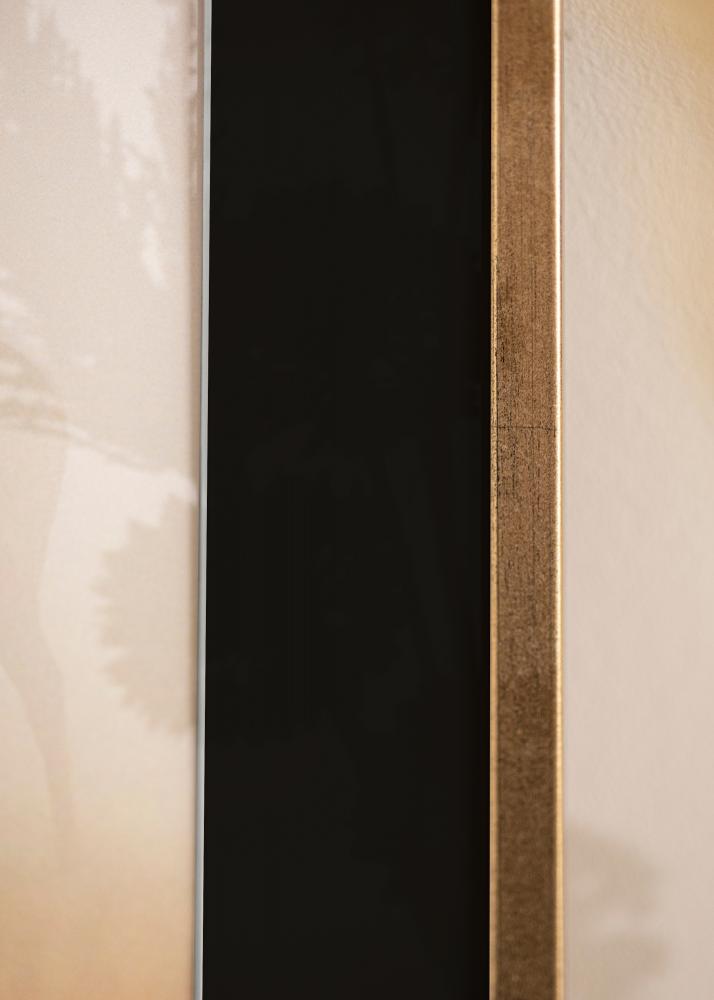 Ram med passepartou Rahmen Galant Gold 40x50 cm - Passepartout Schwarz 29,7x42 cm