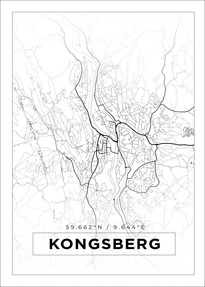 Bildverkstad Map - Kongsberg - White