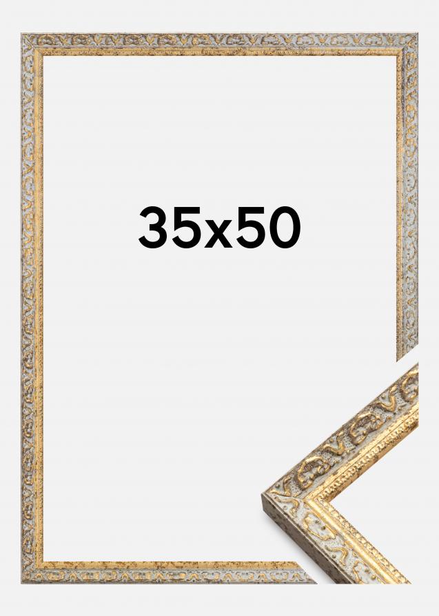 Bubola e Naibo Rahmen Smith Gold-Silber 35x50 cm