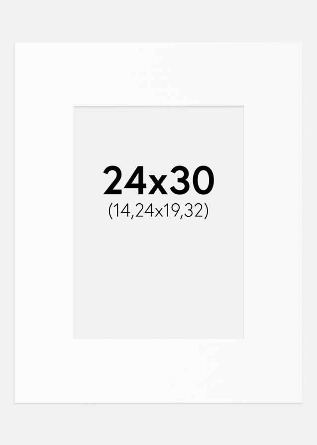 Artlink Passepartout Weiß Standard (weißer Kern) 24x30 cm (14,24x19,32)
