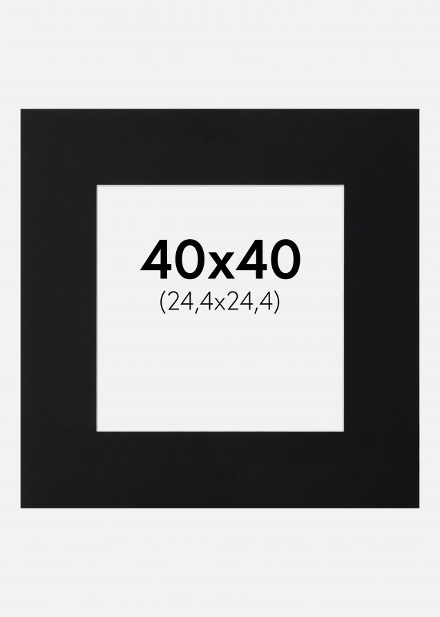 Artlink Passepartout Schwarz Standard (weißer Kern) 40x40 cm (24,4x24,4)