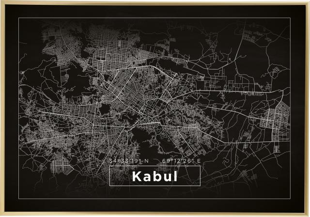 Bildverkstad Map - Kabul - Black