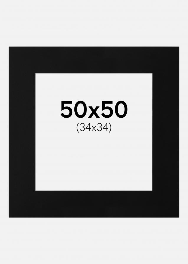 Artlink Passepartout Schwarz Standard (weißer Kern) 50x50 cm (34x34)