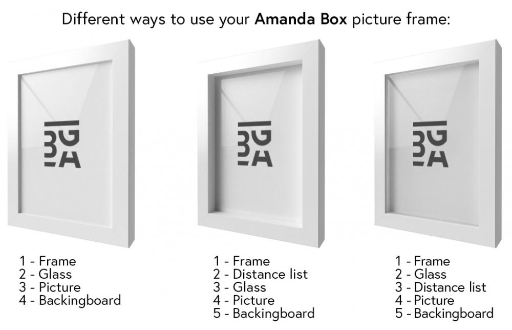 Artlink Rahmen Amanda Box Wei 10x10 cm
