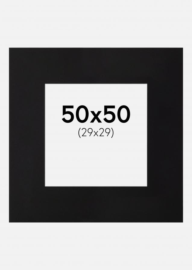 Galleri 1 Passepartout XL Schwarz (weißer Kern) 50x50 cm (29x29)