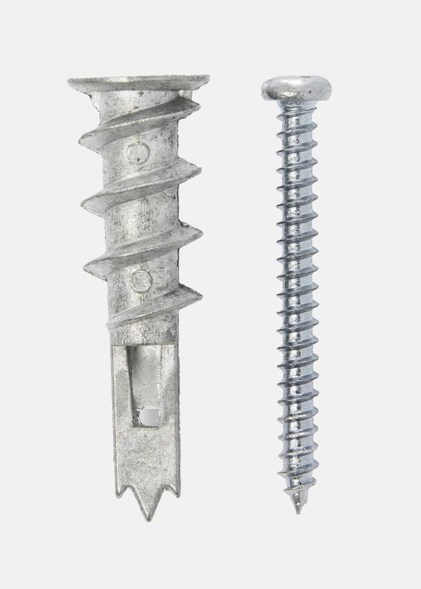  Schraube und selbstbohrender Dübel für Gipswand - 4er-Pack (13x26 mm)