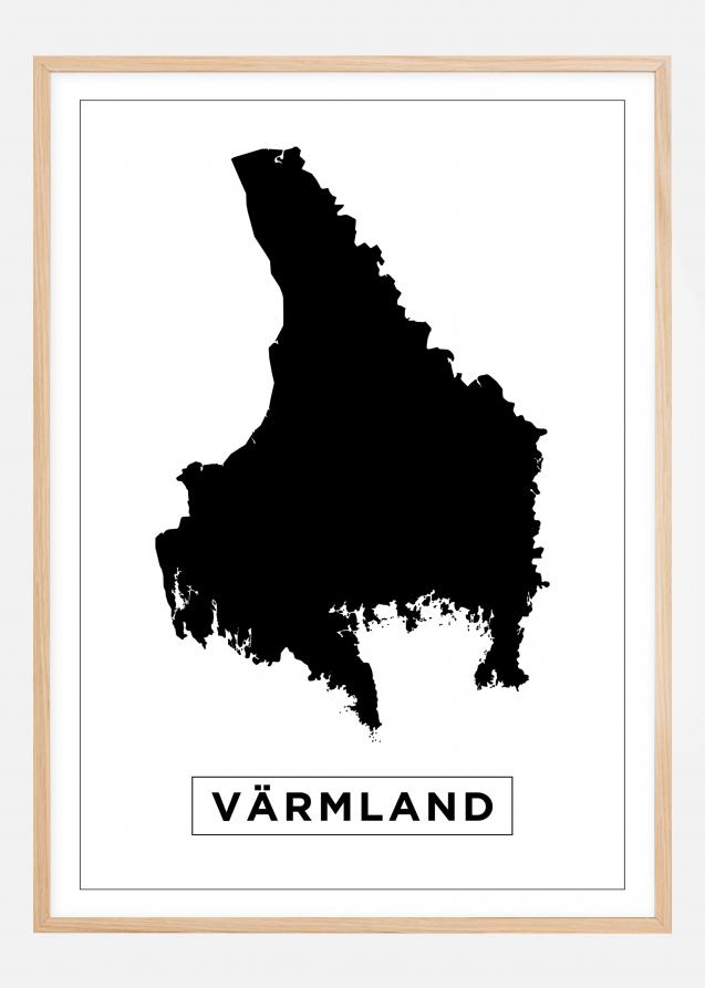 Bildverkstad Map - Värmland - White Poster
