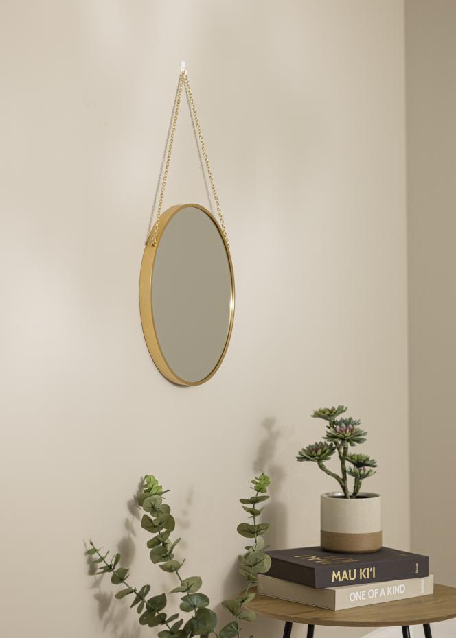 Artlink Runder Spiegel Modern Deep Gold 41 cm 