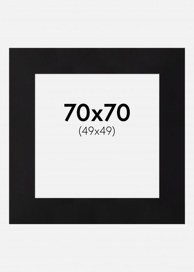 Galleri 1 Passepartout XL Schwarz (Weiß Kern) 70x70 cm (49x49)