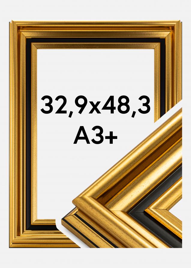 Ramverkstad Rahmen Gysinge Premium Gold 32,9x48,3 cm (A3+)
