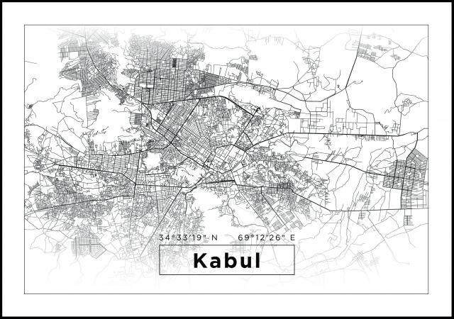 Bildverkstad Map - Kabul - White