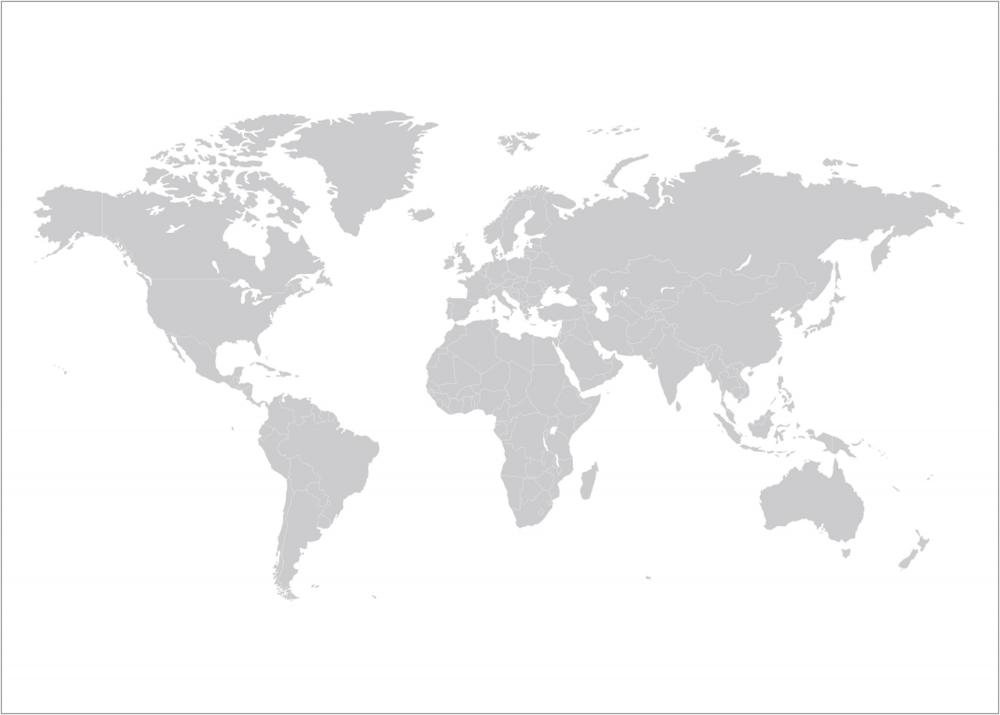 Bildverkstad Weltkarte - Grau Poster