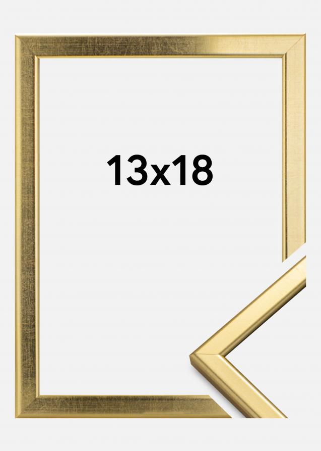 HHC Distribution Rahmen Slim Matt Antireflexglas Gold 13x18 cm