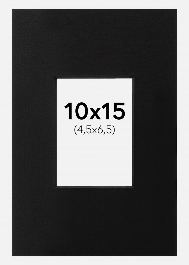 Galleri 1 Passepartout Schwarz (schwarzer Kern) 10x15 cm (4,5x6,5)