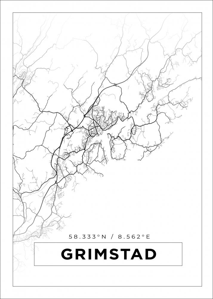 Bildverkstad Map - Grimstad - White