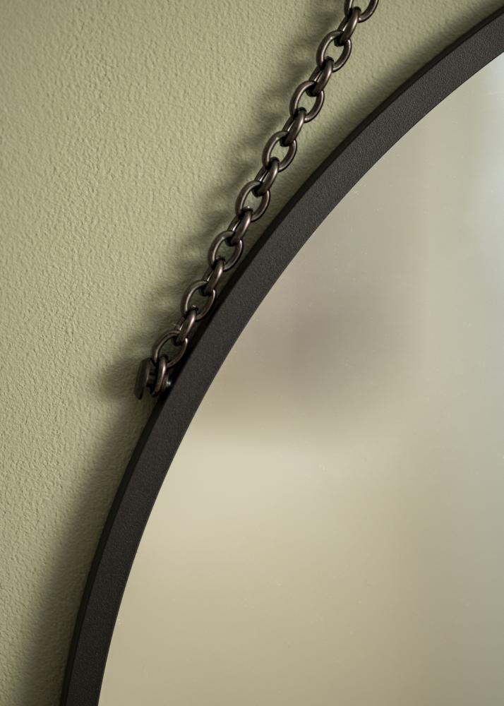 Artlink Runder Spiegel Modern Schwarz 51 cm 