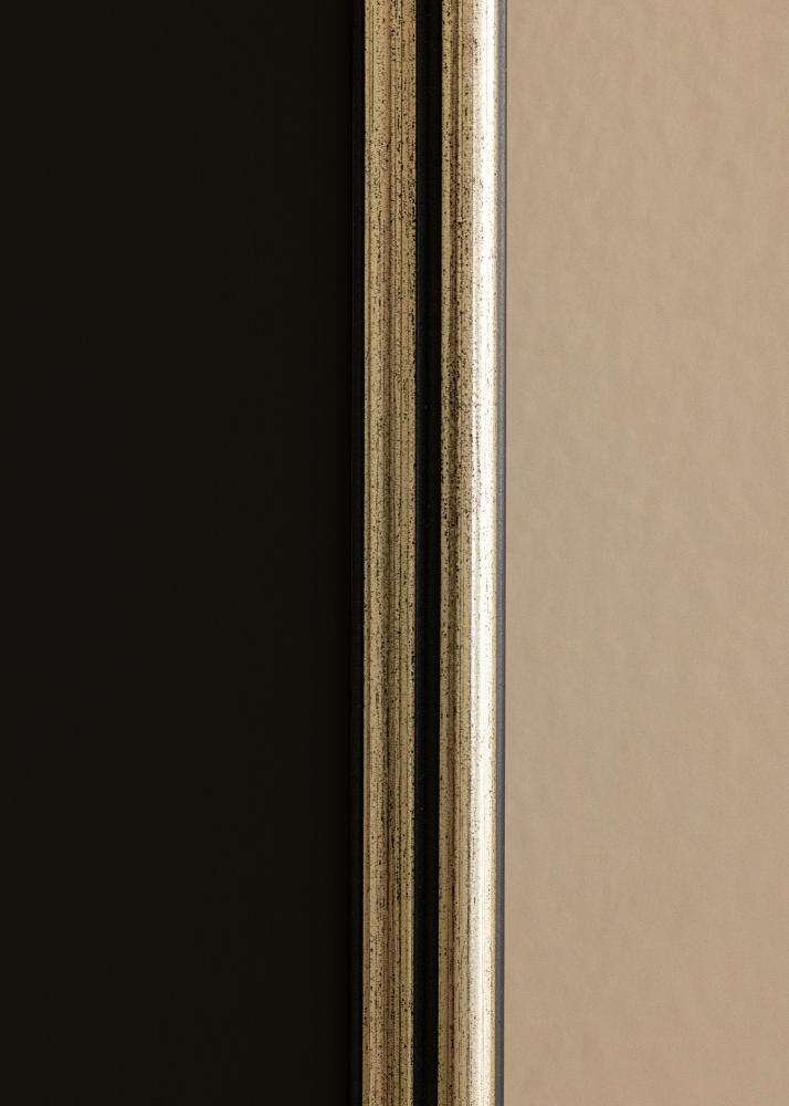 Ram med passepartou Rahmen Horndal Silber 15x15 cm - Passepartout Schwarz 10x10 cm