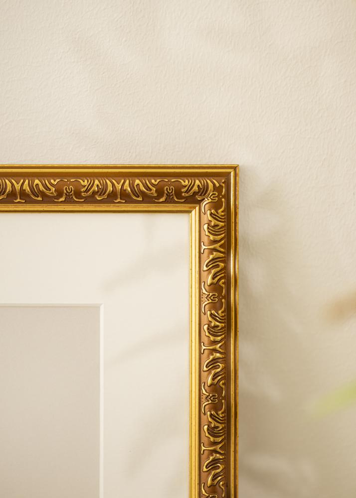 BGA Rahmen Swirl Acrylglas Gold 70x100 cm