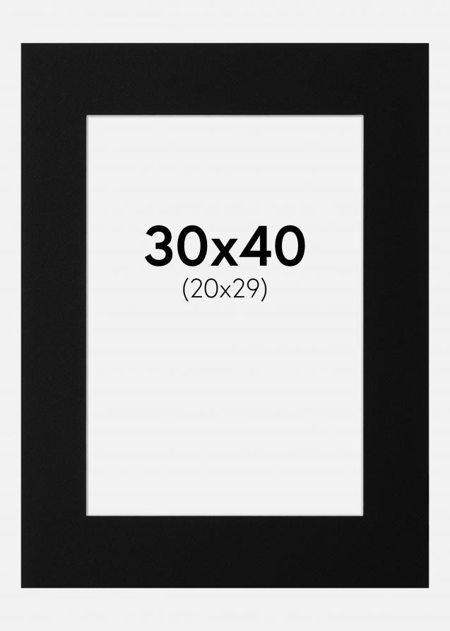 Artlink Passepartout Schwarz Standard (weißer Kern) 30x40 cm (20x29)