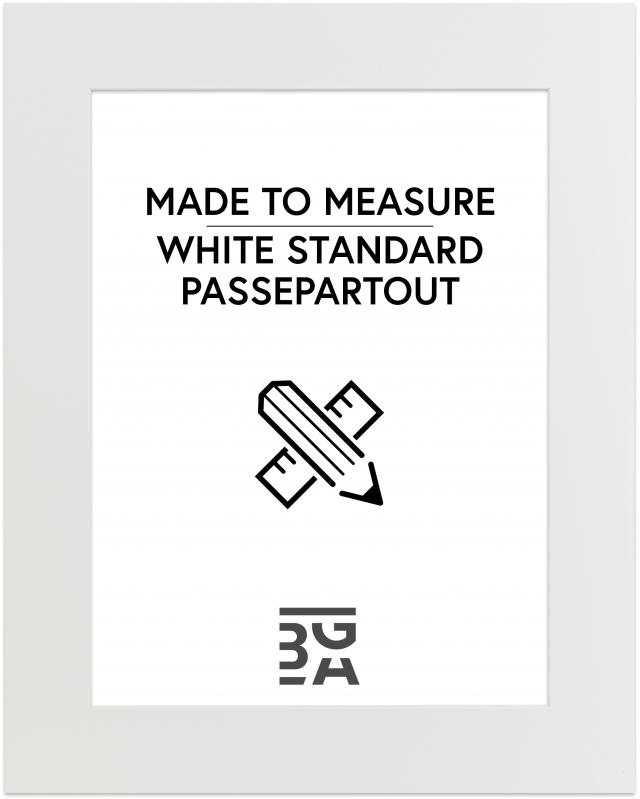 Egen tillverkning - Passepartouter Passepartout Weiß Standard (weißer Kern) - Maßgefertigt