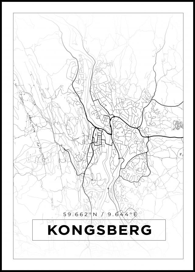Bildverkstad Map - Kongsberg - White