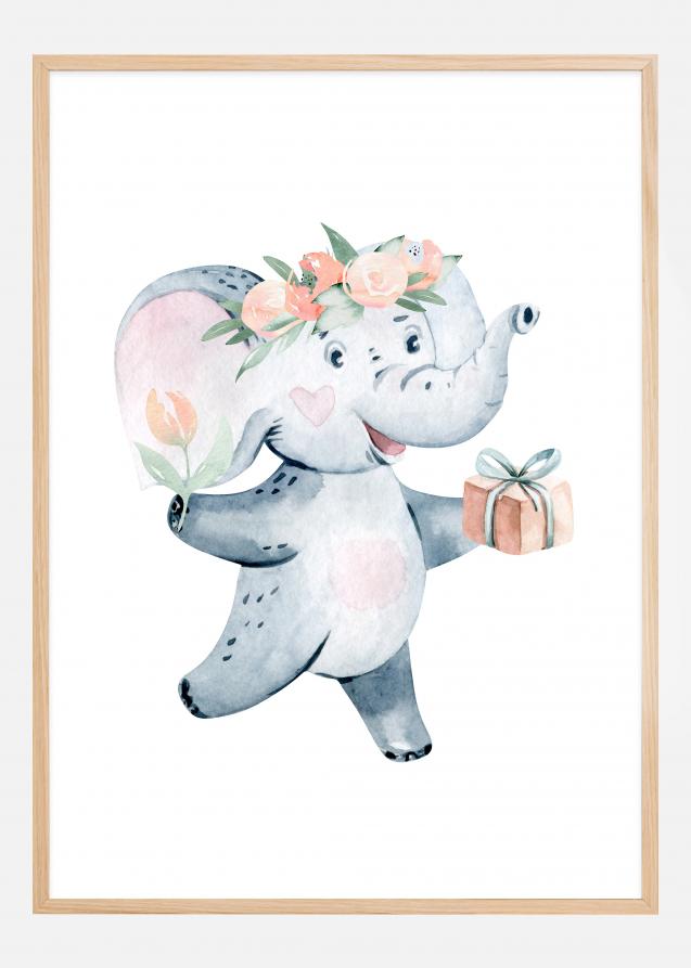Bildverkstad Flower Elephant Poster