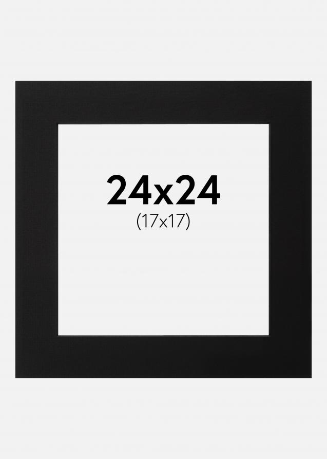 Galleri 1 Passepartout Schwarz (schwarzer Kern) 24x24 cm (17x17)