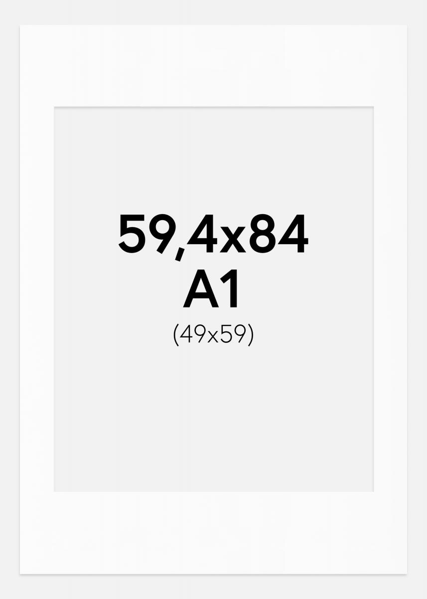 Artlink Passepartout Weiß Standard (weißer Kern) A1 59,4x84,1 cm (49x59)