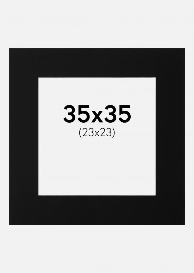 Artlink Passepartout Schwarz Standard (weißer Kern) 35x35 cm (23x23)