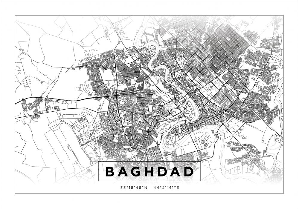 Bildverkstad Map - Baghdad - White