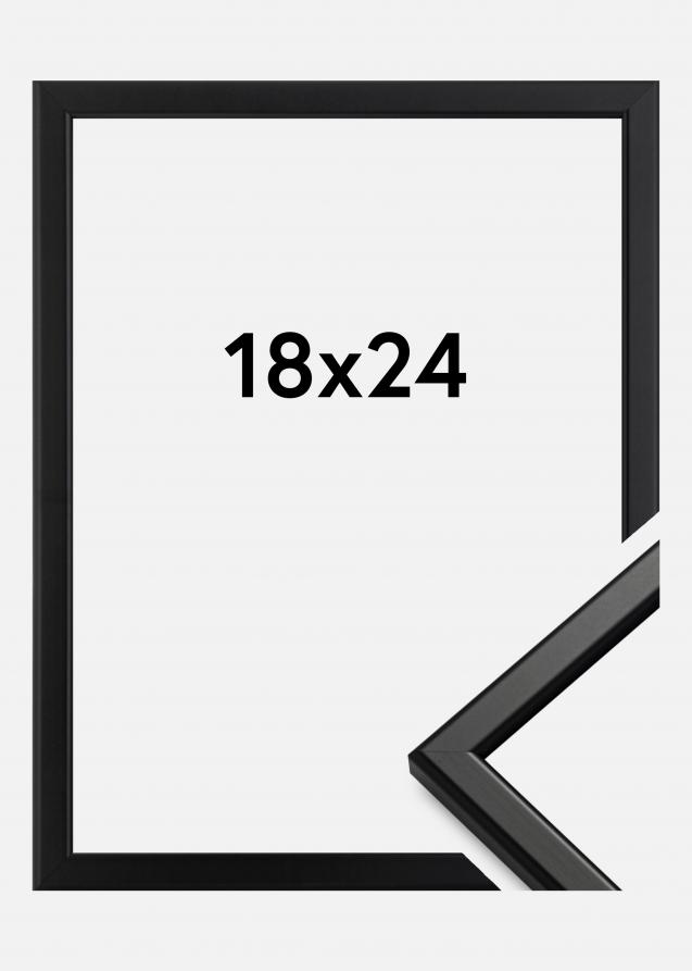 HHC Distribution Rahmen Slim Matt Antireflexglas Schwarz 18x24 cm