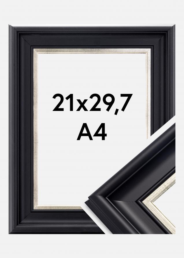 Galleri 1 Rahmen Dalarna Acrylglas Schwarz-Silber 21x29,7 cm (A4)