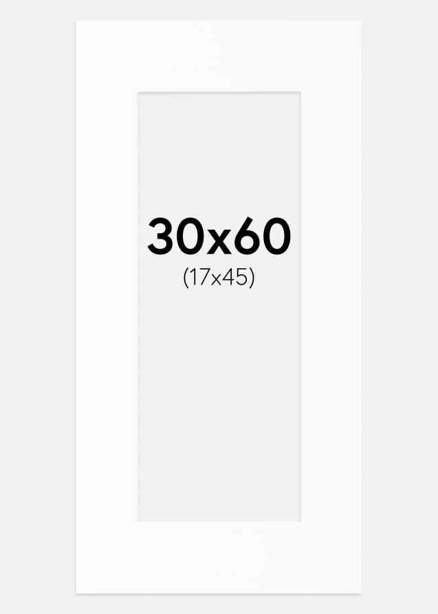 Artlink Passepartout Weiß Standard (weißer Kern) 30x60 cm (17x45)