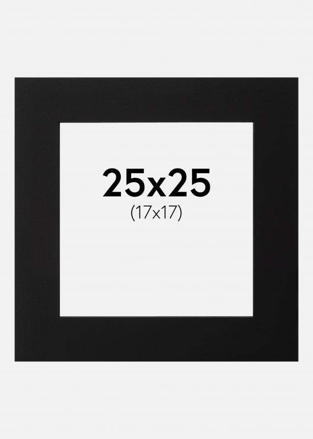 Galleri 1 Passepartout Schwarz (schwarzer Kern) 25x25 cm (17x17)