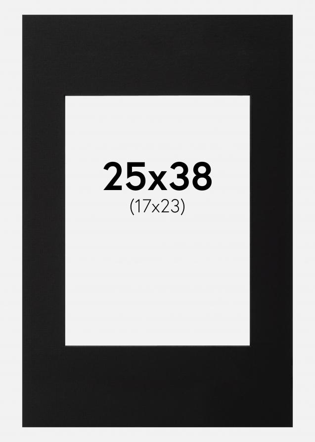 Galleri 1 Passepartout Schwarz (schwarzer Kern) 25x38 cm (17x23)