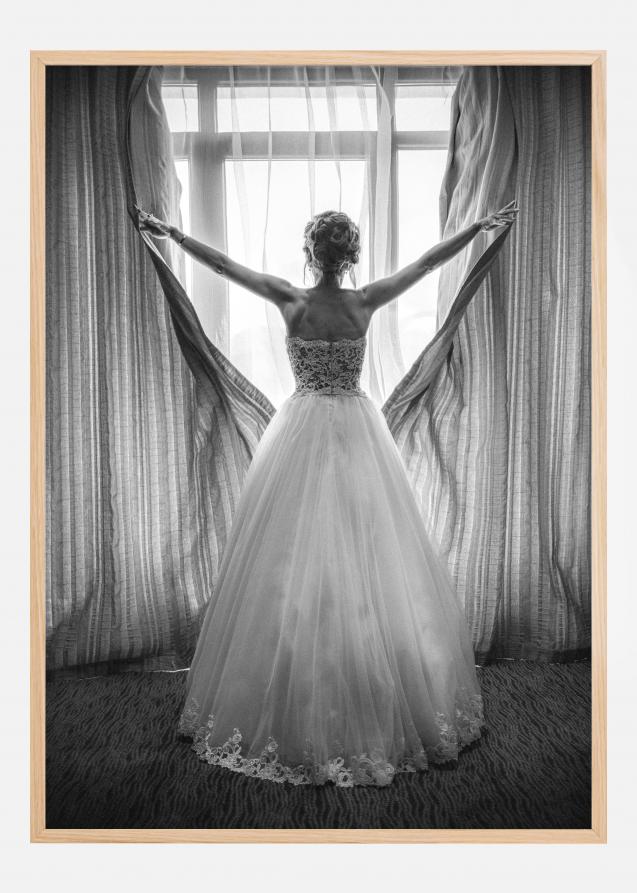 Bildverkstad Elegant bride at big window Poster