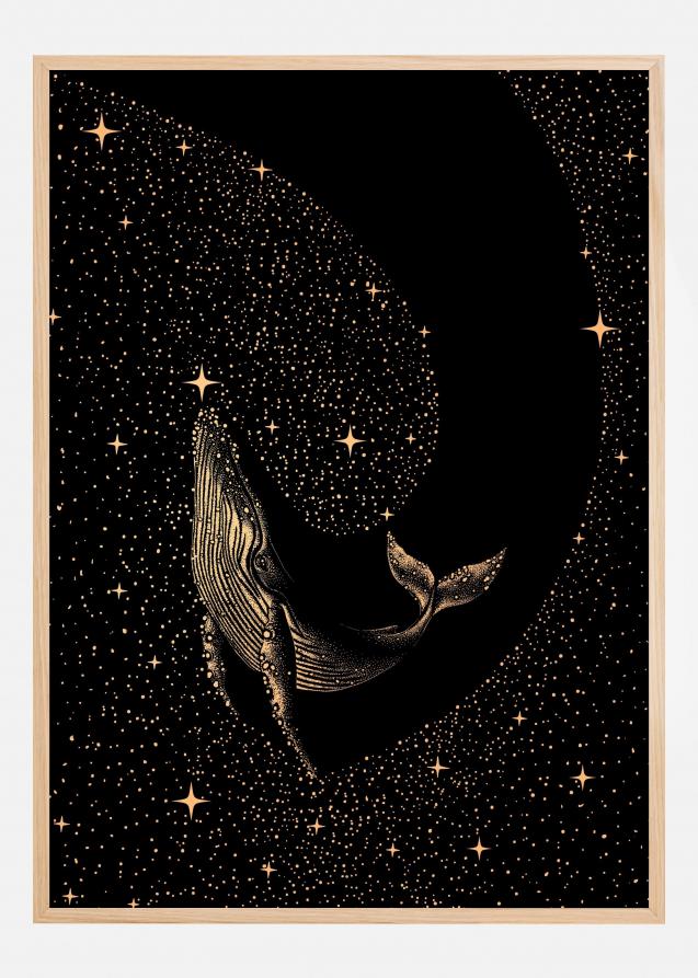 Bildverkstad Starry Whale Dark Gold Version Poster