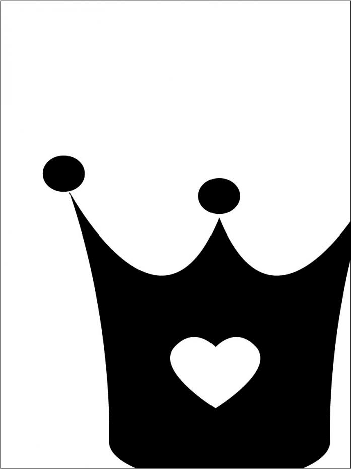 Malimi Posters Prinzessinnenkrone - Schwarz