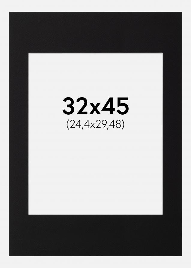 Galleri 1 Passepartout Schwarz (weißer Kern) 32x45 cm (24,4x29,48)