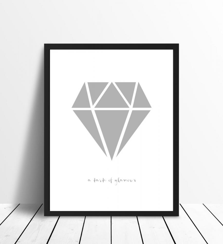 Malimi Posters Diamant - Grau