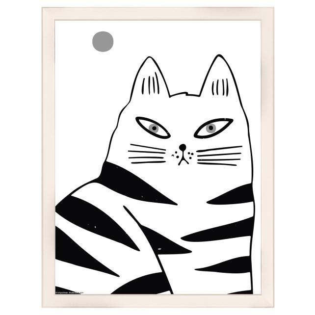 Ram med passepartou Rahmen Liv Weiß 30x40 cm - Passepartout Weiß 22x32 cm