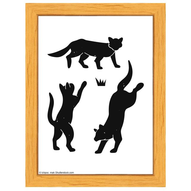 Ram med passepartou Rahmen Liv Holz 13x18 cm - Passepartout Weiß 3,5x5 inches