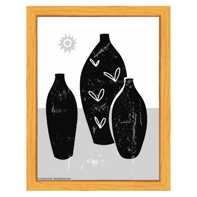 Ram med passepartou Rahmen Liv Holz 15x20 cm - Passepartout Weiß 4x5 inches