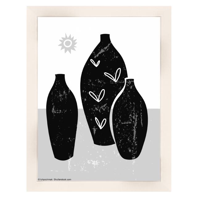 Ram med passepartou Rahmen Liv Weiß 15x20 cm - Passepartout Weiß 4x5 inches