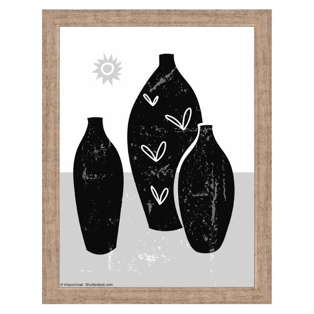 Ram med passepartou Rahmen Liv Grau 15x20 cm - Passepartout Weiß 10x15 cm