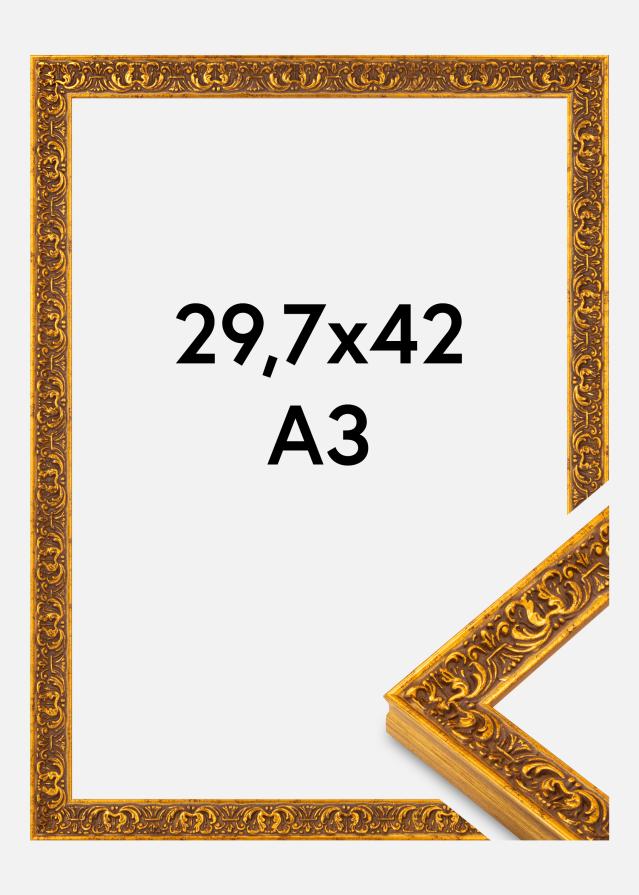 Jämtlands Ramfabrik Rahmen Amber Acrylglas Gold 29,7x42 cm (A3)