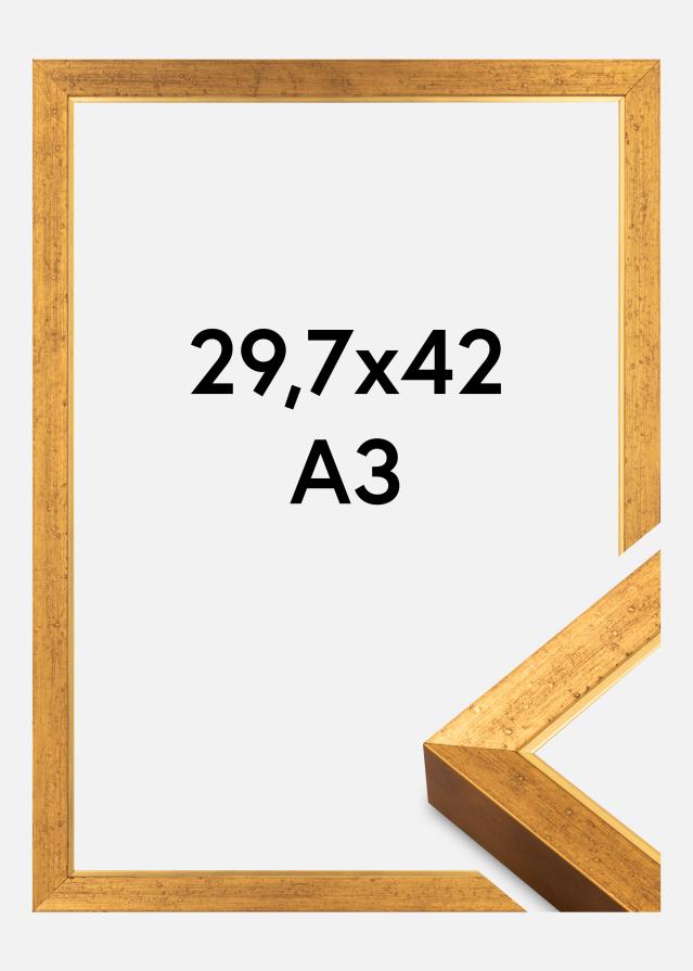 Jämtlands Ramfabrik Rahmen Brema Acrylglas Gold 29,7x42 cm (A3)
